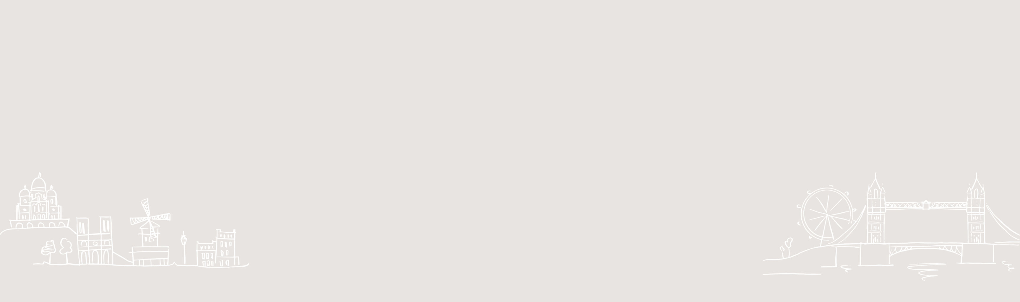 Gray background with a stylized drawing of a city