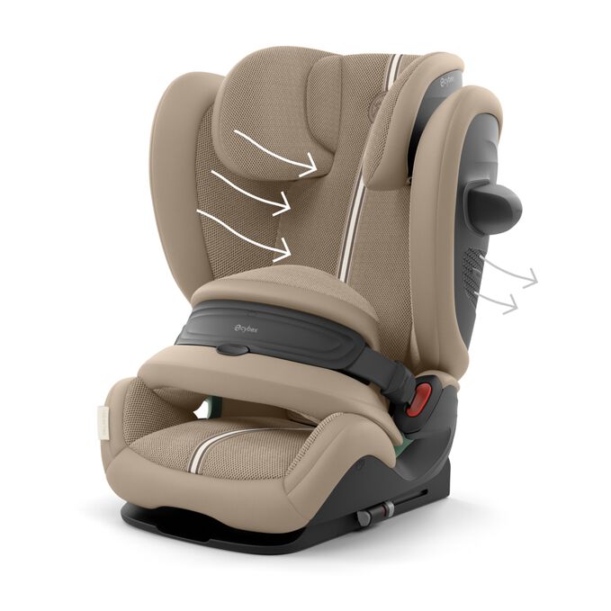 Obrázek CYBEX Gold Pallas G3 Child Car Seat, který zvýrazňuje funkci Optimální prodyšnost.