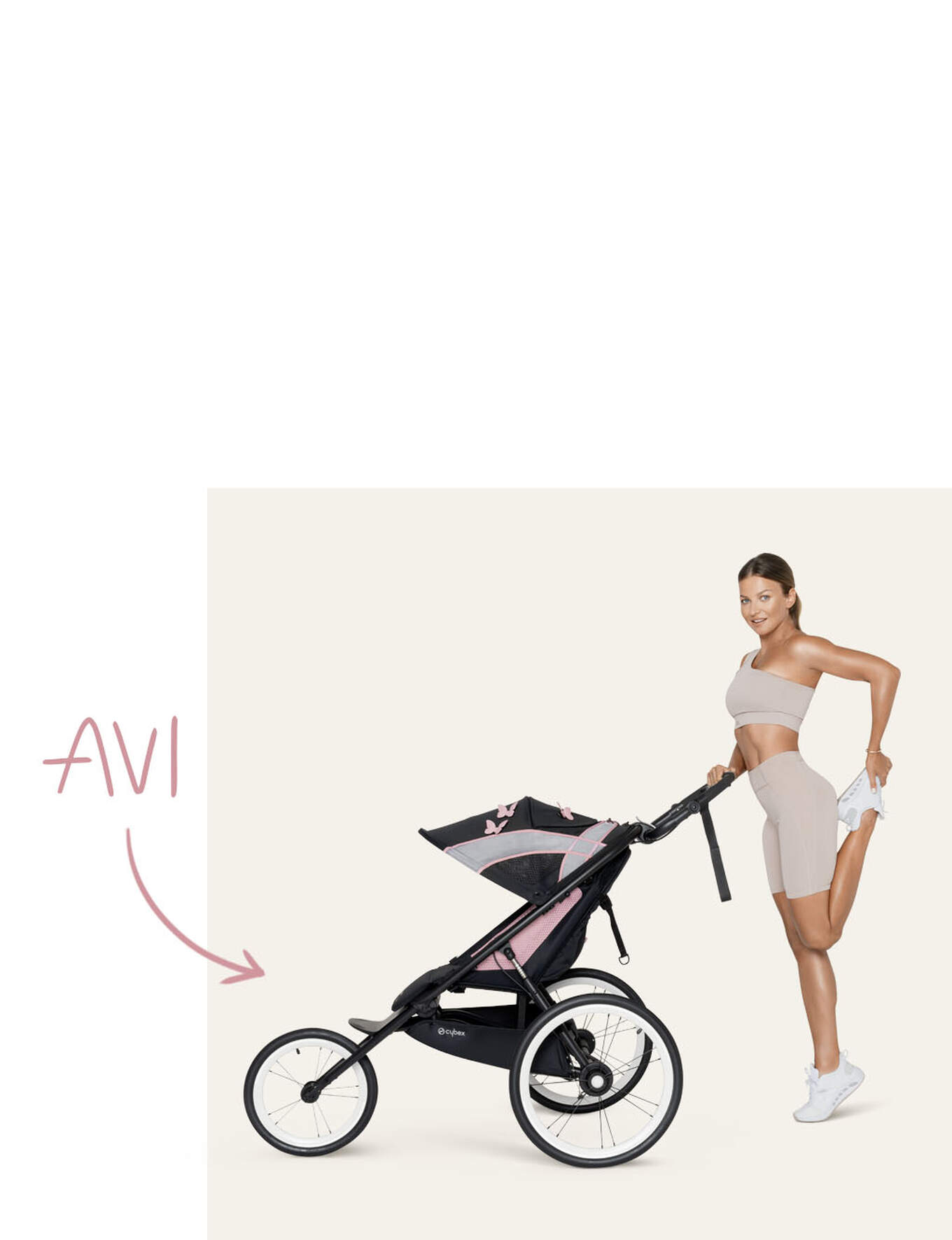 AVI joggingbarnvagn från Cybex Gold-sportkollektionen by Anna Lewandowska 