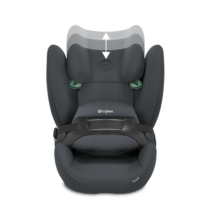 Ein Bild des CYBEX Silver Pallas B i-Size Toddler Car Seat, das das Merkmal Wächst mit Ihrem Kind hervorhebt.