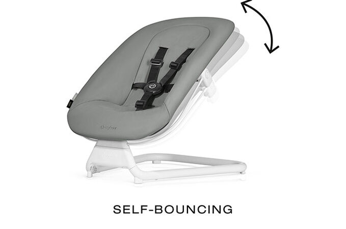 Ein Bild des CYBEX Gold Lemo Bouncer Bouncer, das das Merkmal Selbst-wippend hervorhebt.