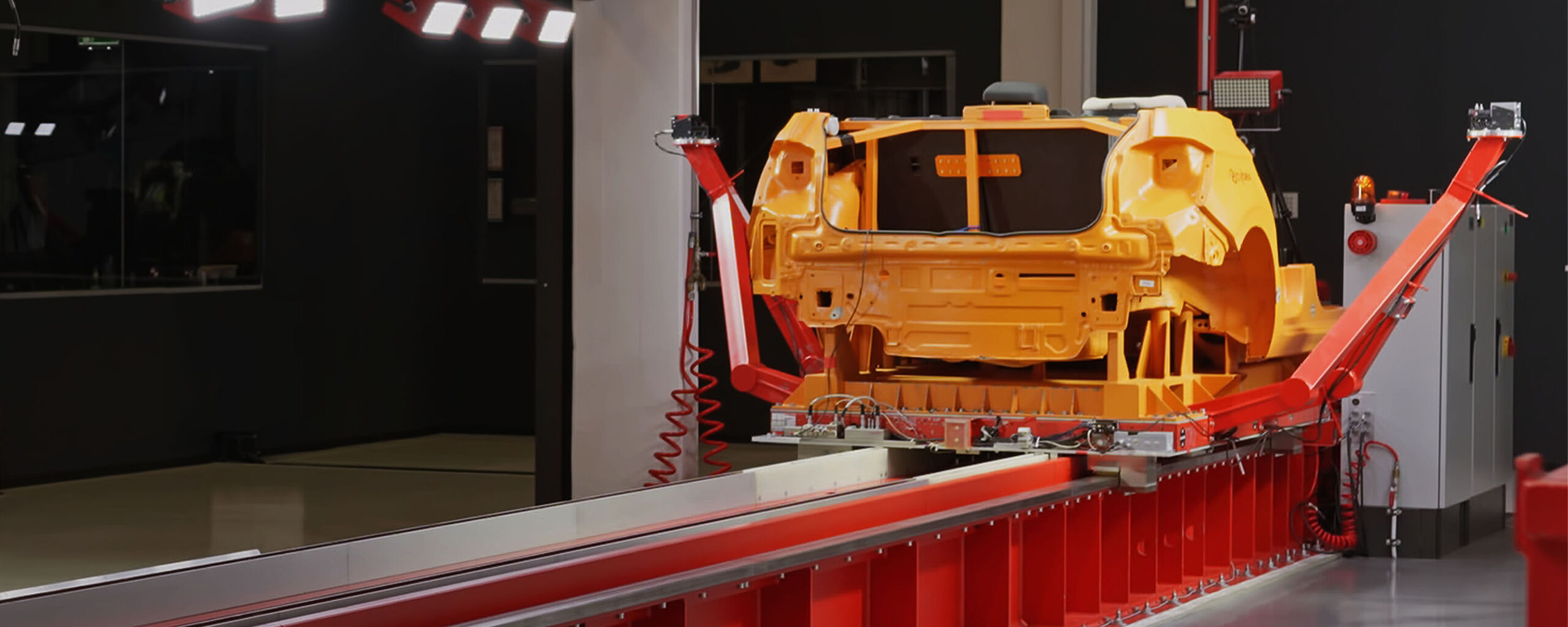 A crash test machine that tests car seats