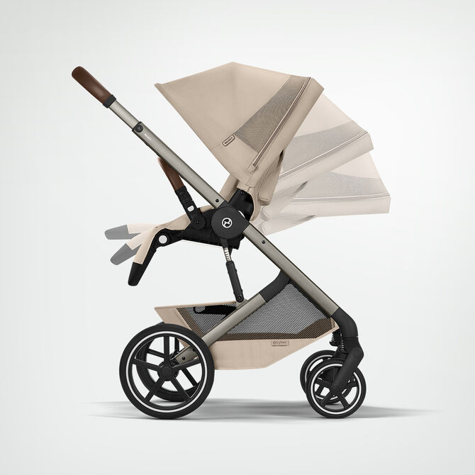 Product image of the Balios' seat unit's different backrest positions.