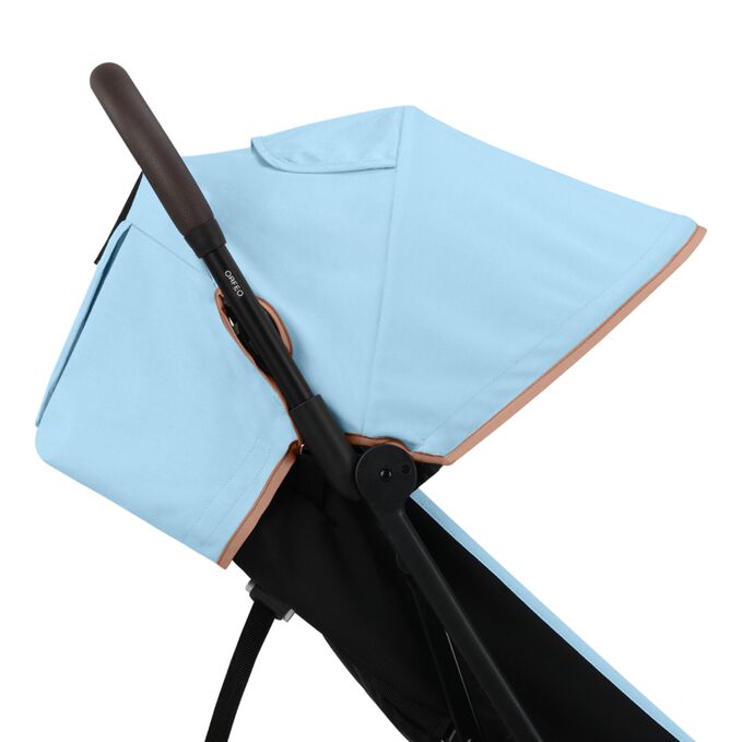 An image of the CYBEX Gold Orfeo Buggy, highlighting the XL UPF50+ Sun Canopy feature.