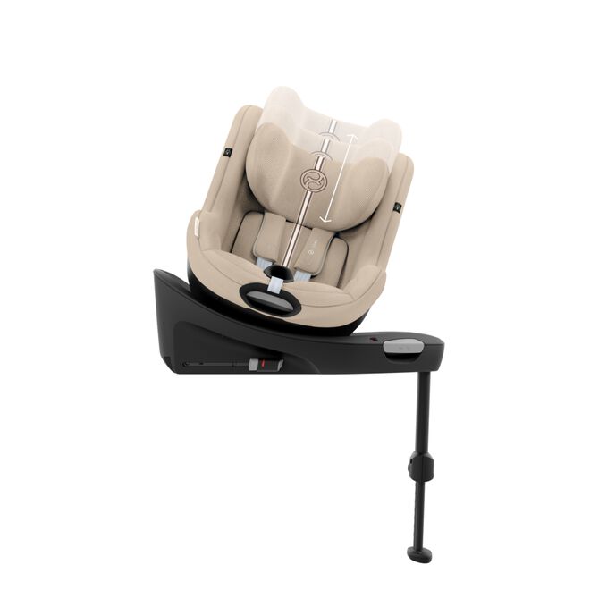 Obrázek CYBEX Gold Sirona G3 Toddler Car Seat, který zvýrazňuje funkci Roste s vaším dítětem do 4 let.