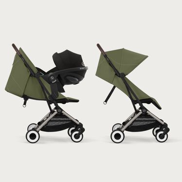 An image of the CYBEX Gold Orfeo Buggy, highlighting the Travel System Ready feature.