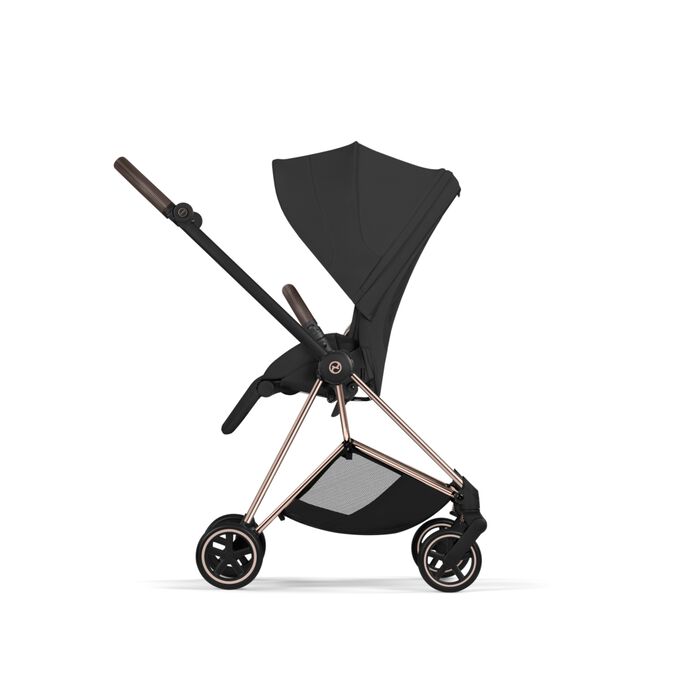 An image of the CYBEX Platinum Mios Seat Pack - Style Collection Stroller, highlighting the Reversible Seat Unit feature.
