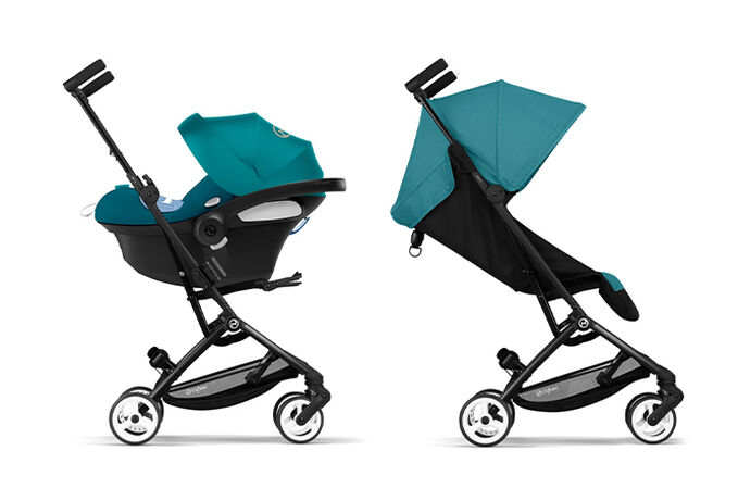 An image of the CYBEX Gold Libelle 1 Buggy, highlighting the Travel System From Birth feature.
