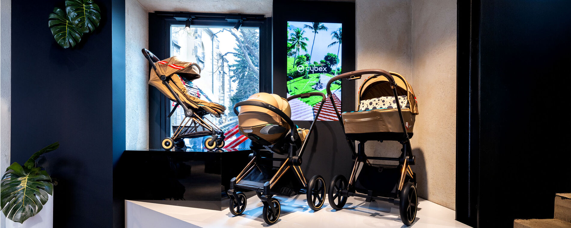 CYBEX Karolina Kurkova collection on display in the flagship store Prague.