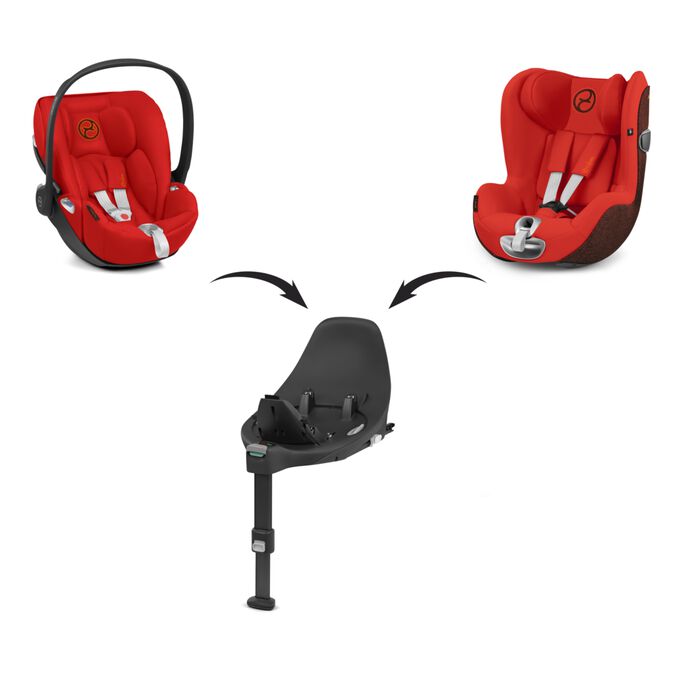 An image of the CYBEX Platinum Sirona Z i-Size Toddler Car Seat, highlighting the Modular System feature.