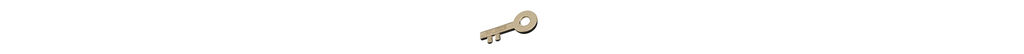 A golden key on a white background.