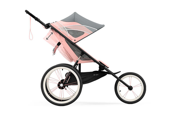 An image of the CYBEX Gold Avi Seat Pack Jogger, highlighting the One-hand recline feature.