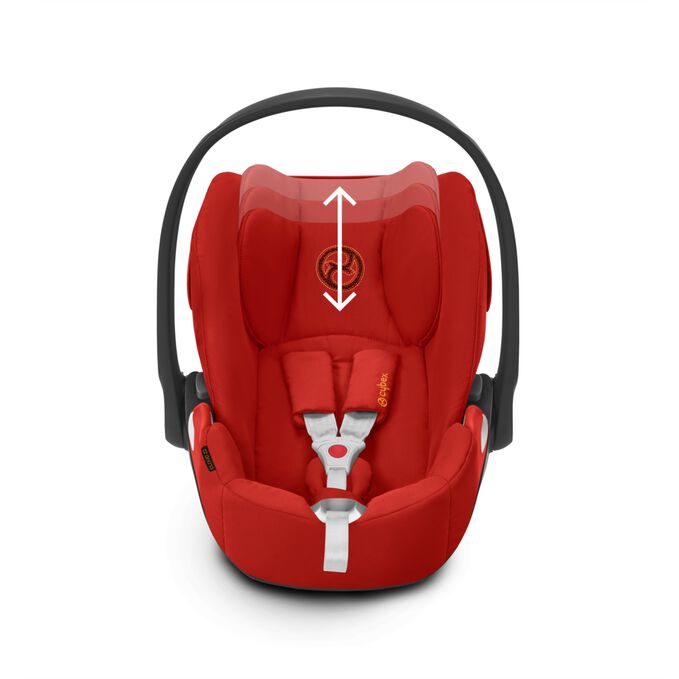 Ein Bild des CYBEX Platinum Cloud Z2 i-Size Infant Car Seat, das das Merkmal Wächst mit hervorhebt.