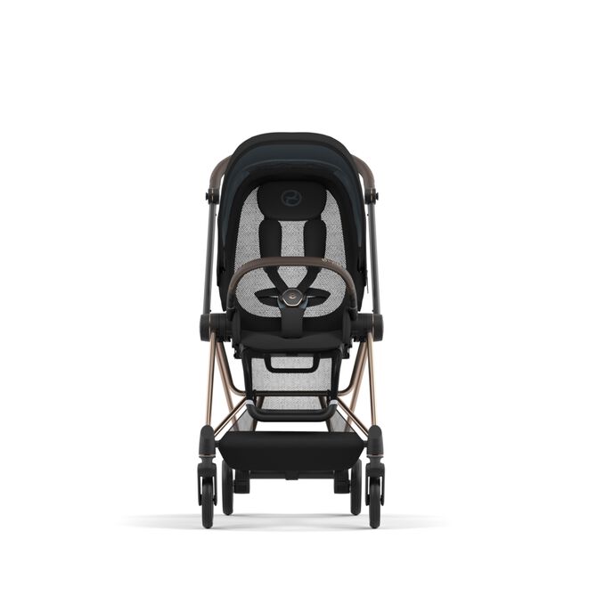 An image of the CYBEX Platinum Mios Jeremy Scott - Wings Stroller, highlighting the Comfort inlay feature.