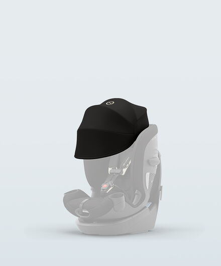 Product image of a CYBEX infant car seat with a rain cover attached.