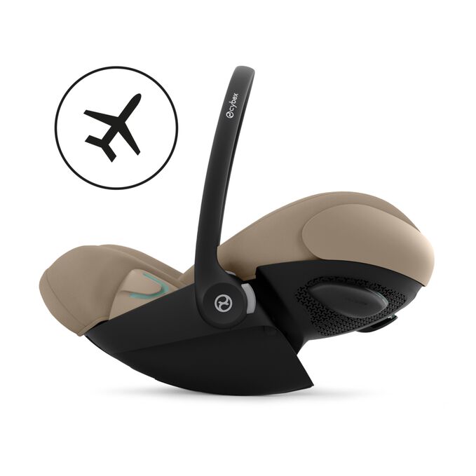 An image of the CYBEX Gold Cloud G i-Size Infant Car Seat, highlighting the Ready for take-off feature.