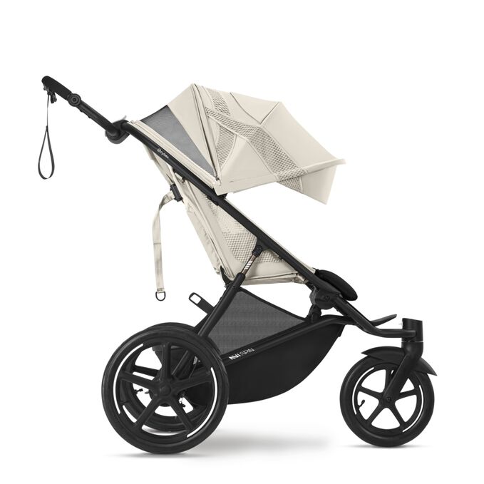 An image of the CYBEX Gold Avi Spin Stroller, highlighting the XXL Sun Canopy feature.