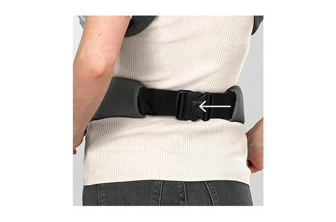 An image of the CYBEX Gold MAIRA.click Baby Carrier, highlighting the Safety lock mechanism feature.