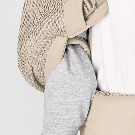 Close up of the leg loops the Amya baby carrier has to offer.