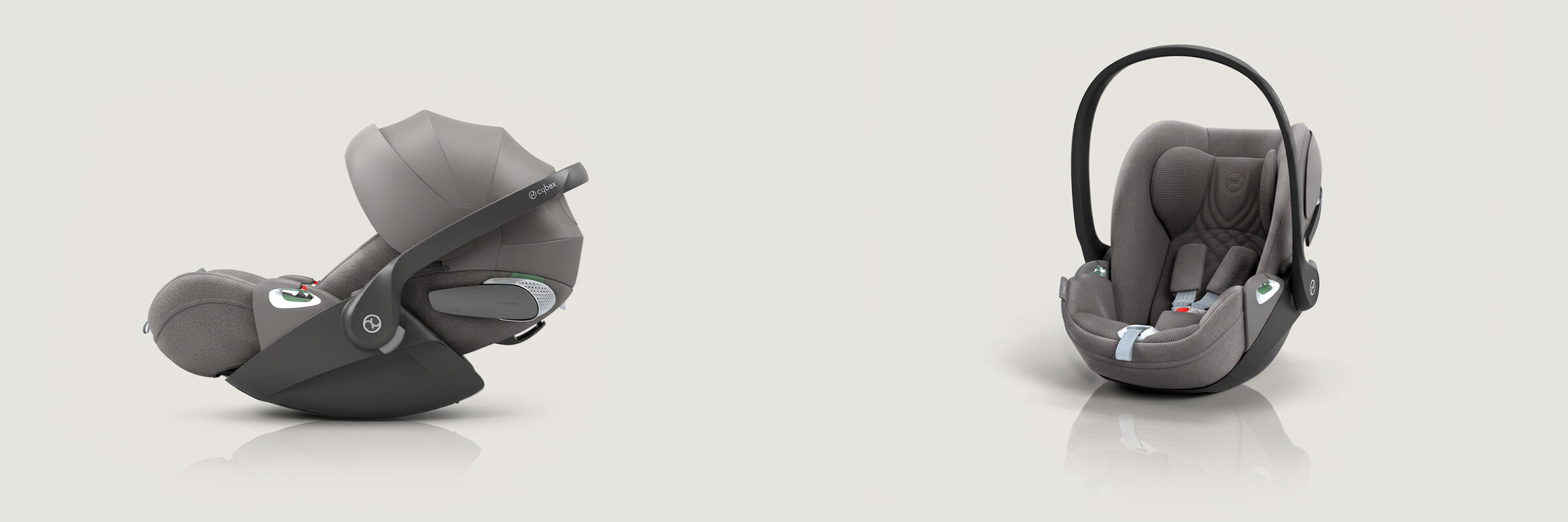 Two Cloud T car seats in Mirage Grey.