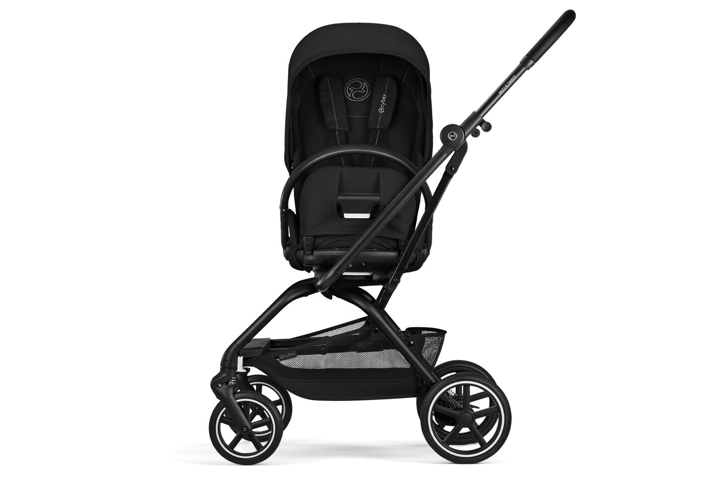 Eezy S Twist +2 stroller in Magic Black, designed for 360-degree use