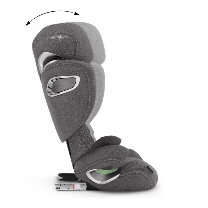 Ein Bild des CYBEX Platinum Solution T i-Fix Child Car Seat, das das Merkmal Passt perfekt auf jeden Fahrzeugsitz hervorhebt.