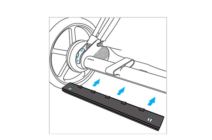 Obraz CYBEX Platinum Rama e-Priam 1 Stroller, podkreślający funkcję Akumulator.