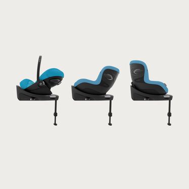 Ein Bild des CYBEX Gold Base G ISOFIX Base, das das Merkmal Innovatives Verriegelungssystem hervorhebt.