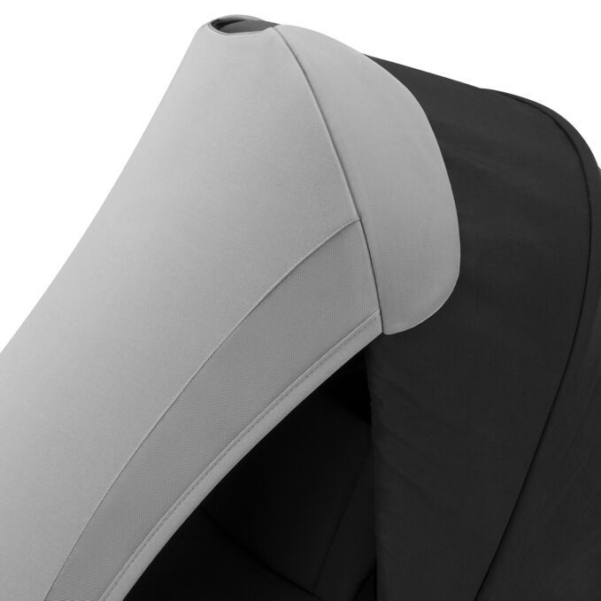 An image of the CYBEX Platinum Sun Sail Accessories for Strollers, highlighting the Breezy on-the-go ventilation feature.