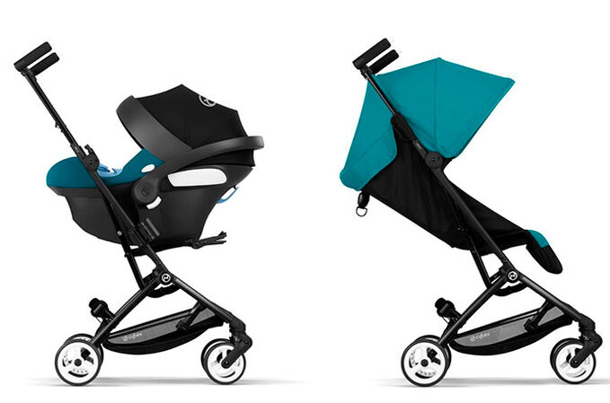 An image of the CYBEX Gold Libelle Buggy, highlighting the Travel System From Birth feature.