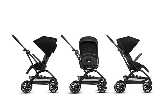 An image of the CYBEX Gold Eezy S Twist+2 Buggy, highlighting the 360° Rotatable Seat feature.