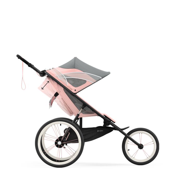 An image of the CYBEX Gold Avi Set Jogger, highlighting the One-hand recline feature.