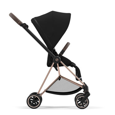 CYBEX Platinum Stroller Mios Lux Carry Cot shown on Mios Frame - Deep Black