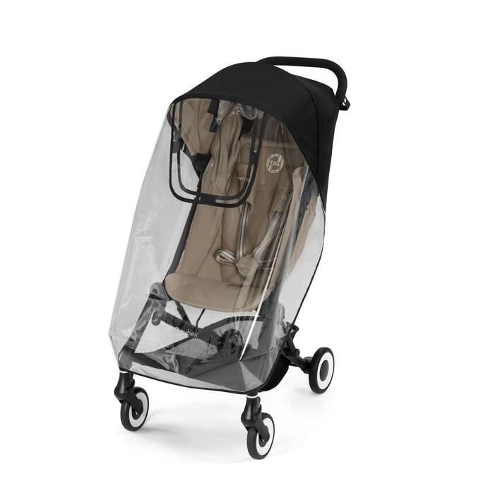Image shows the combination of several products, sold separately. image number 2 CYBEX Agis Rain Cover - Transparent in Transparent large-cybex-gb image number 2