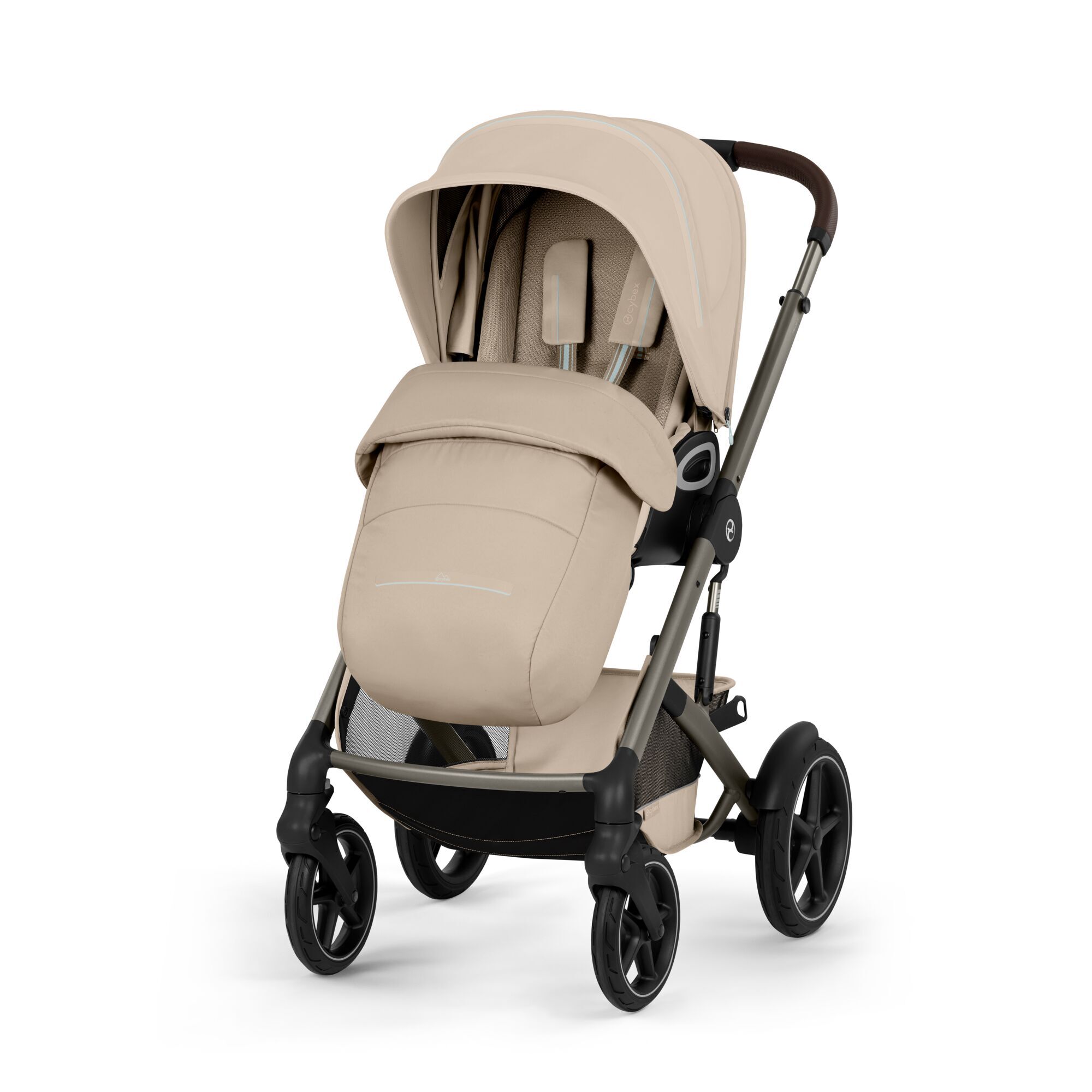 CYBEX Talos S Lux with Fold Cot - Almond Beige (Taupe Frame) in Almond Beige (Taupe Frame) large-cybex-gb image number 6