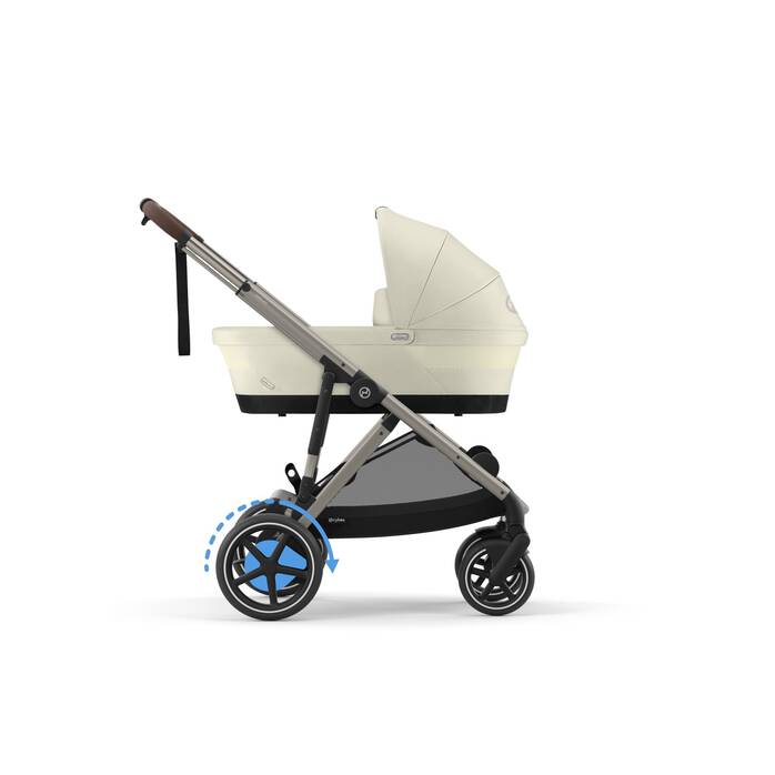Bilden visar en kombination av flera produkter som säljs separat. bildnummer 3 CYBEX e-Gazelle S – Seashell Beige (taupe-chassi) in Seashell Beige (Taupe Frame) large-cybex-neu bildnummer 3