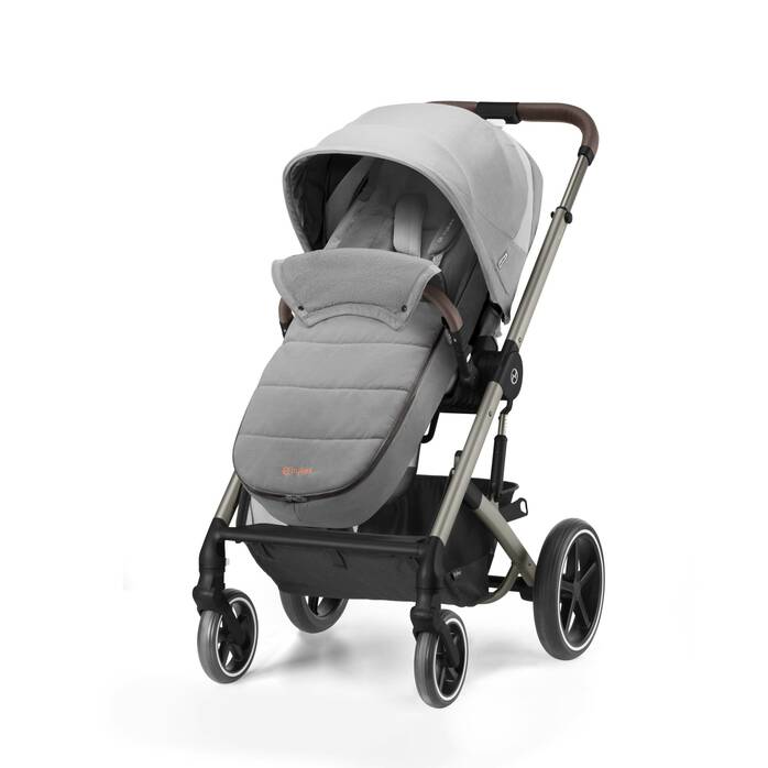 Image shows the combination of several products, sold separately. image number 5 CYBEX Gold Footmuff - Lava Grey in Lava Grey large-cybex-au image number 5