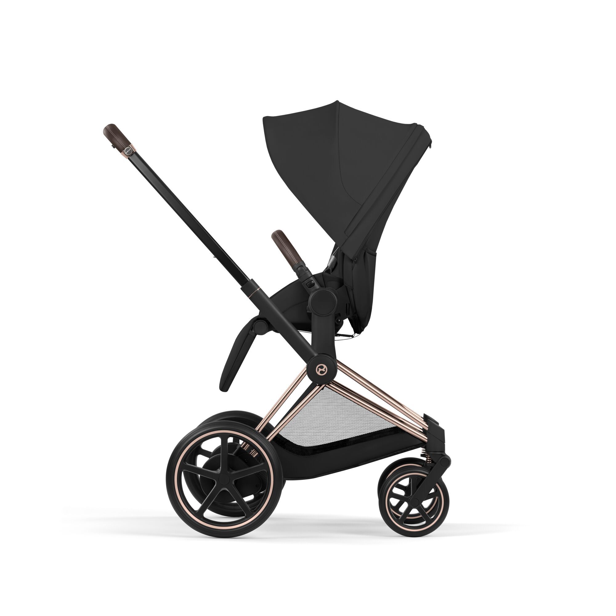 CYBEX e-Priam - Sepia Black (Rosegold Frame) in Sepia Black (Rosegold Frame) large-cybex-us image number 2