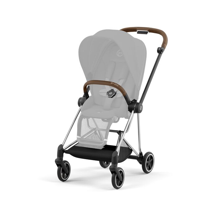 CYBEX Mios Frame - Chrome With Brown Details in Chrome With Brown Details large image number 2