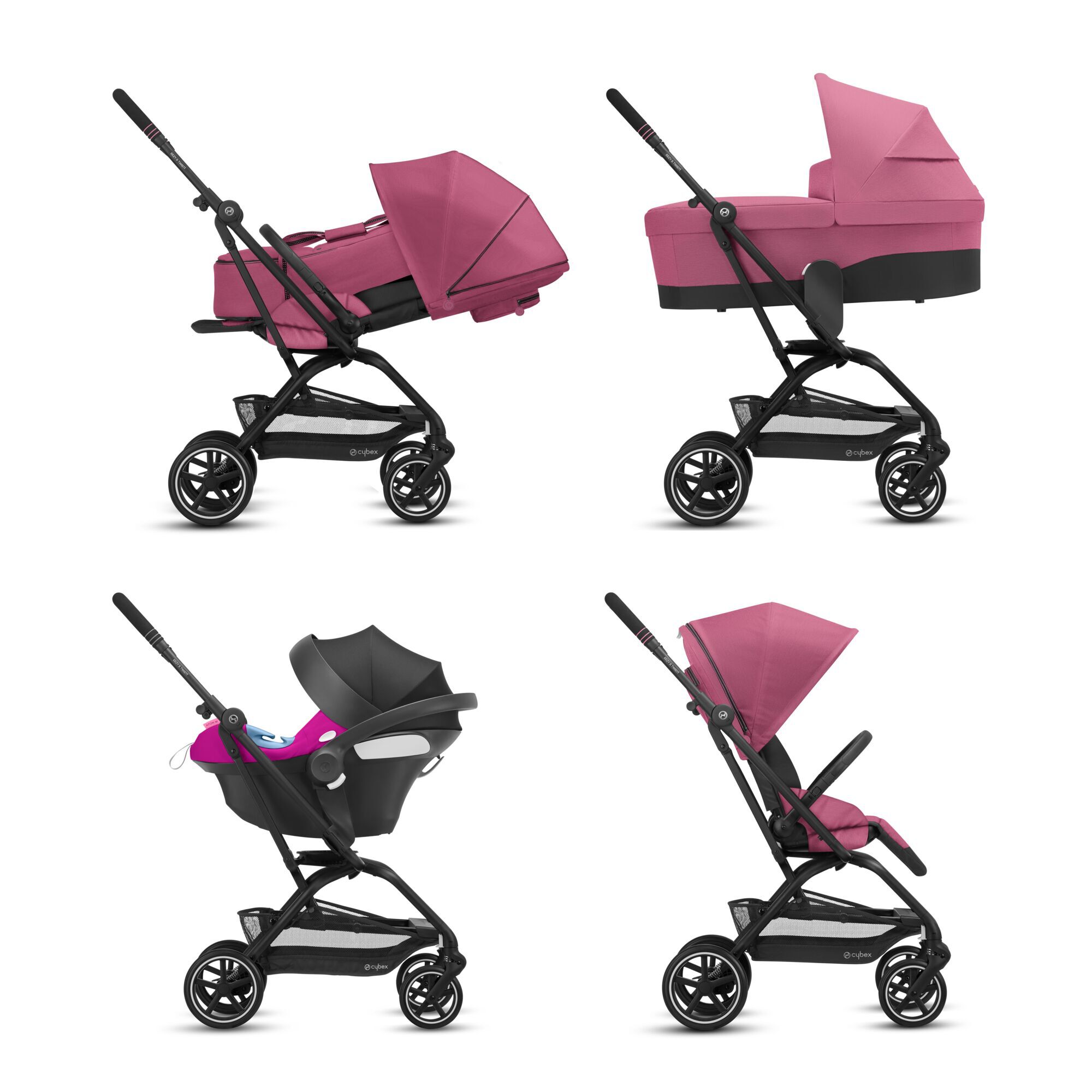 CYBEX Eezy S Twist+2 - Magnolia Pink (Black Frame) in Magnolia Pink (Black Frame) large-cybex-gb image number 6 Small