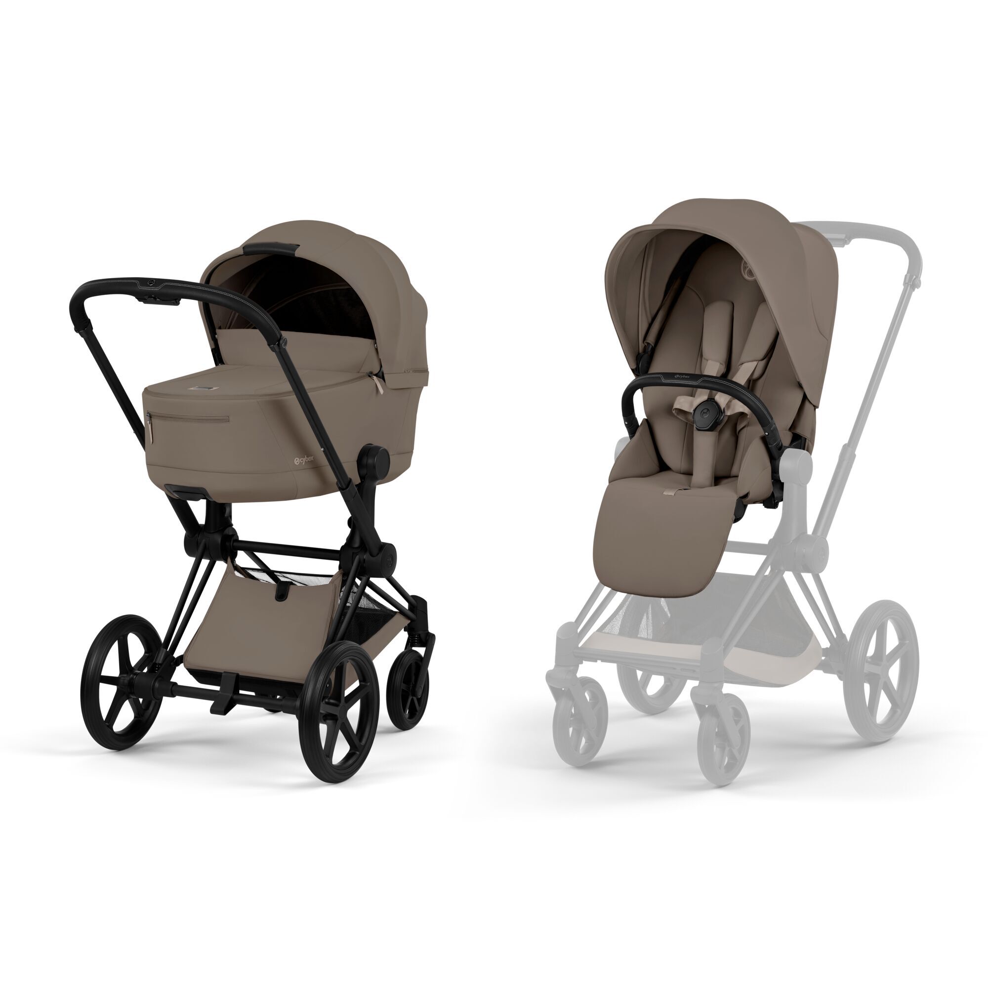 CYBEX Priam &ndash; Coconut Brown (ram i Matt Black) in Coconut Brown (Matt Black Frame) large-cybex-neu bildnummer 1