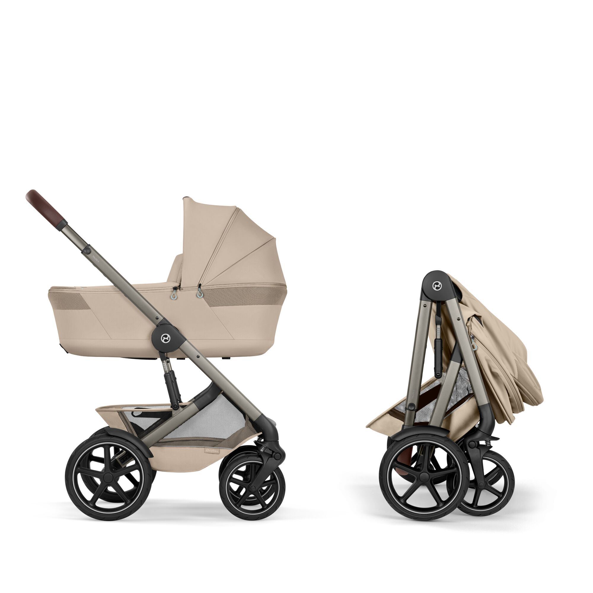CYBEX Talos S Lux met opvouwbare reiswieg - Almond Beige (taupe frame) in Almond Beige (Taupe Frame) large-cybex-neu afbeelding nummer 5