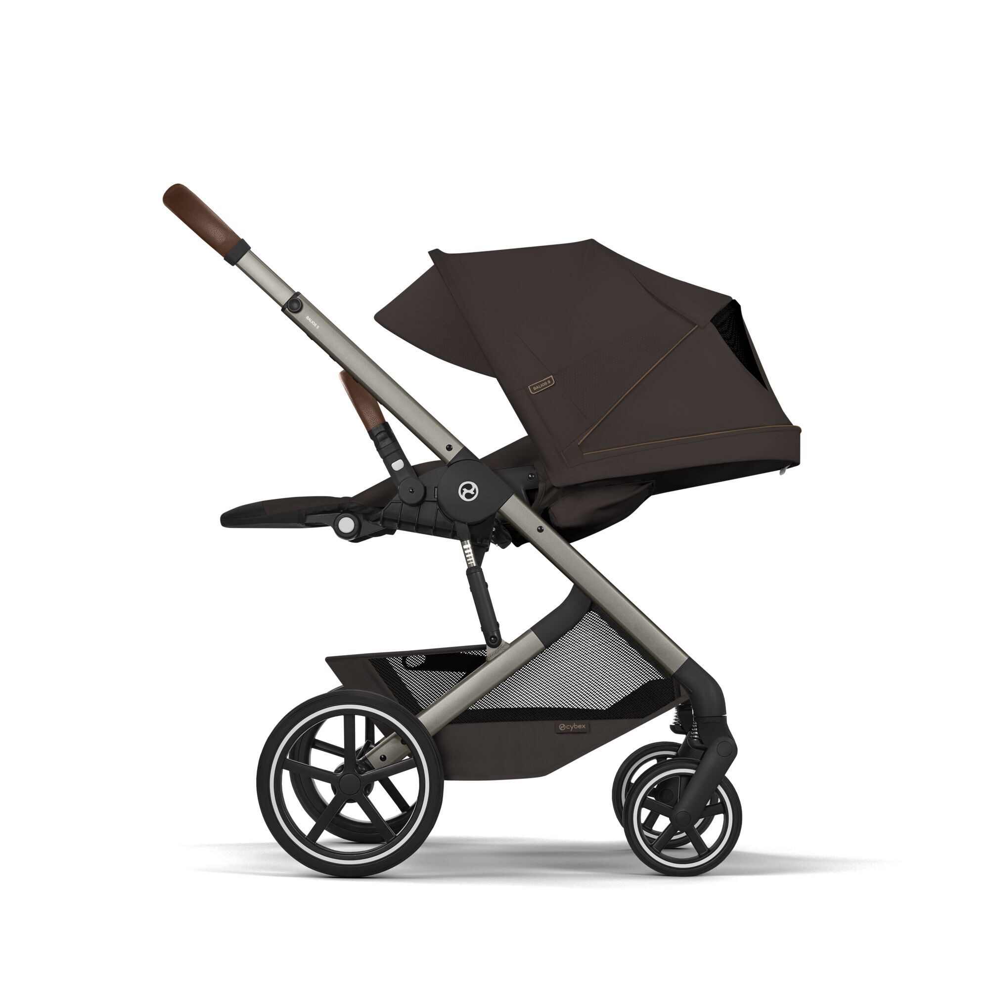 CYBEX Balios S Lux with Fold Cot - Chocolate Brown (Taupe Frame) in Chocolate Brown (Taupe Frame) large-cybex-seu image number 8