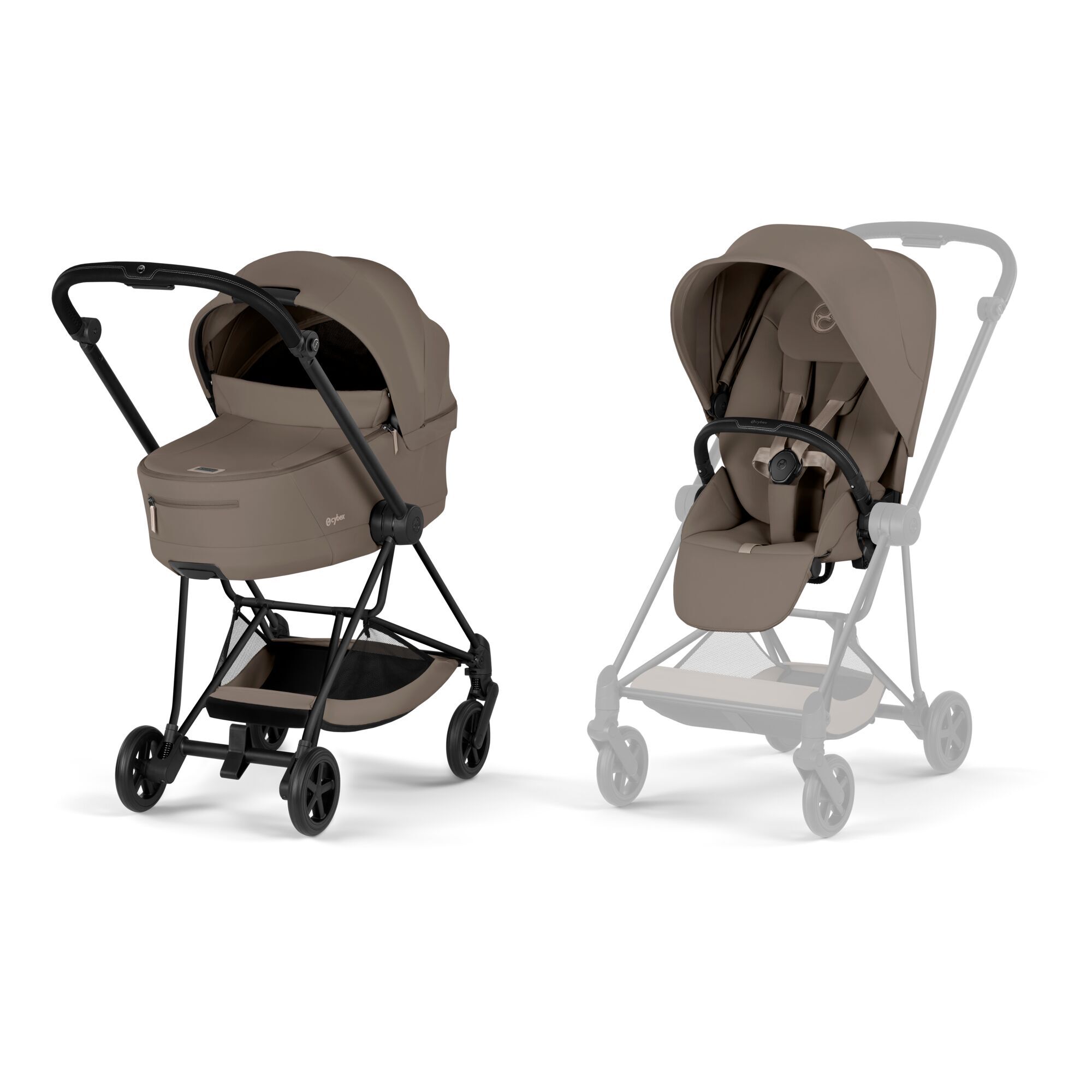 CYBEX Mios-paket &ndash; Coconut Brown (ram i Matt Black) in Coconut Brown (Matt Black Frame) large-cybex-neu bildnummer 1