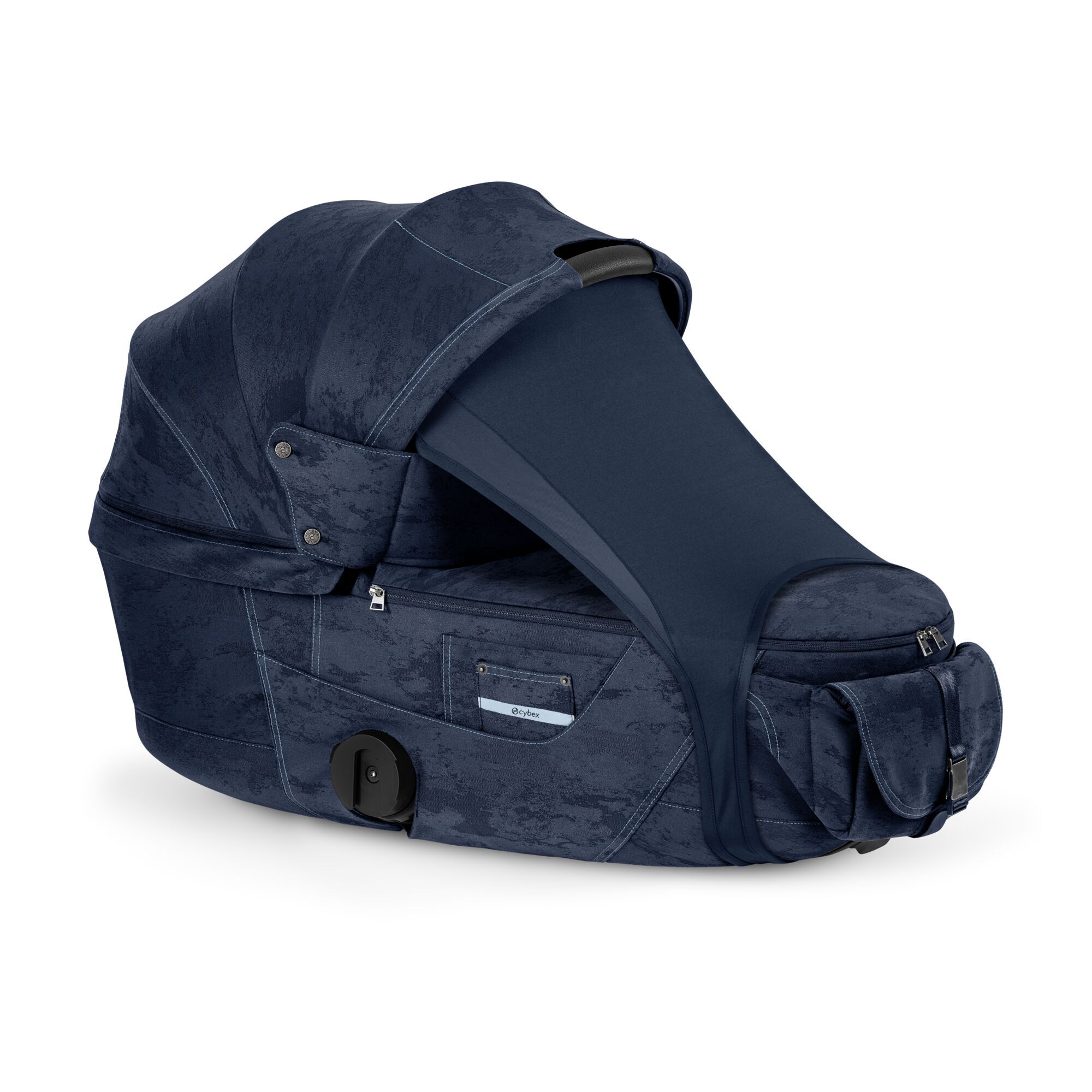 CYBEX Priam Fold Lux Carry Cot - Style Collection - Rebellious Luxury Denim Blue in Rebellious Luxury Denim Blue large-cybex-neu image number 2