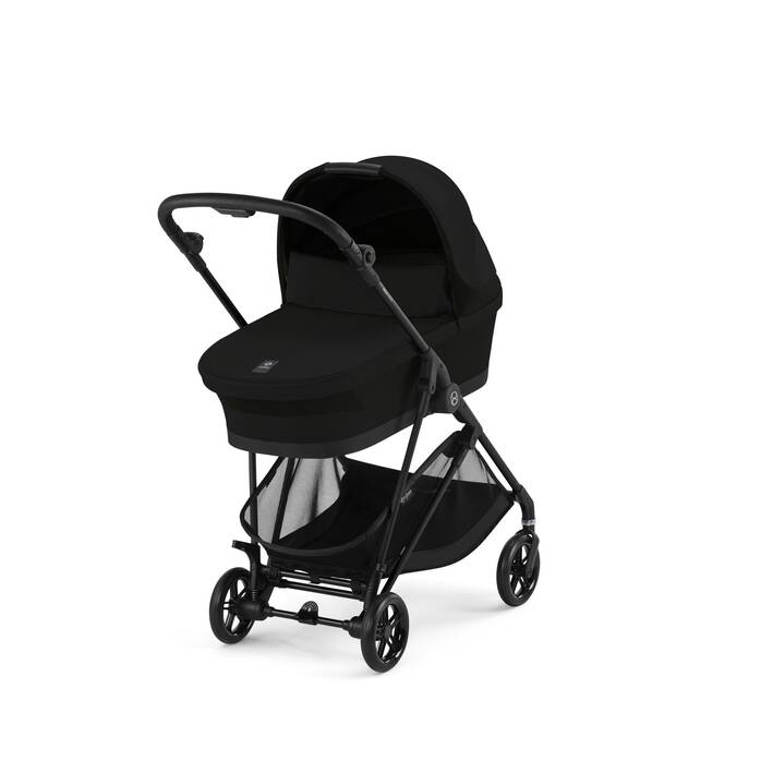 Image shows the combination of several products, sold separately. image number 5 CYBEX Melio Cot - Magic Black in Magic Black large-cybex-gb image number 5