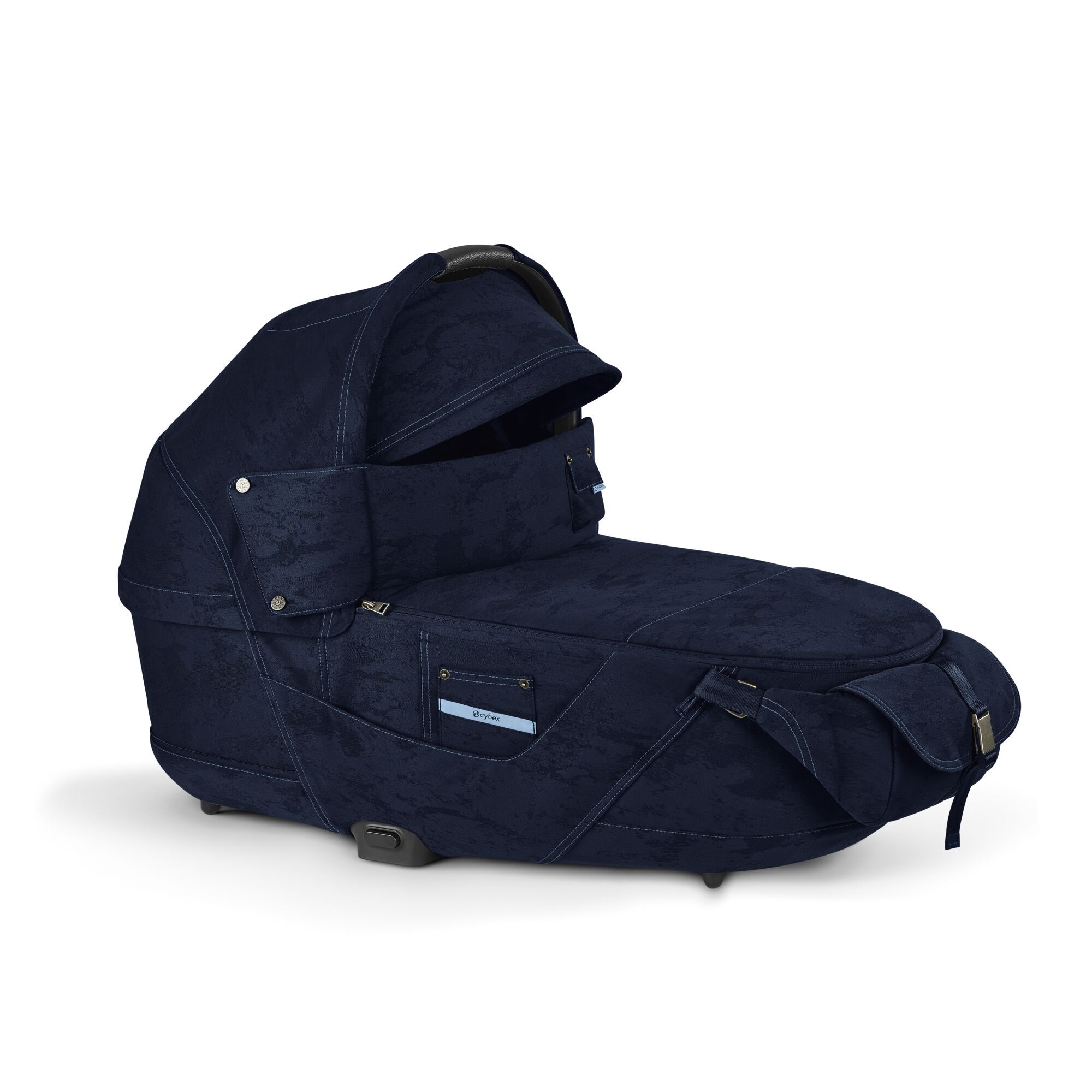 Priam Lux Carry Cot - Rebellious Luxury Denim Blue - Image 1