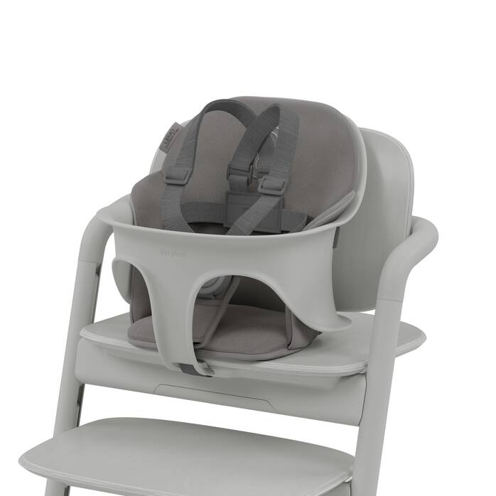 Image shows the combination of several products, sold separately. image number 1 CYBEX Lemo Comfort Inlay- Suede Grey in Suede Grey large-cybex-us image number 1