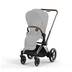 CYBEX e-Priam Frame - Chrome With Brown Details in Chrome With Brown Details large-cybex-gb image number 2 Small