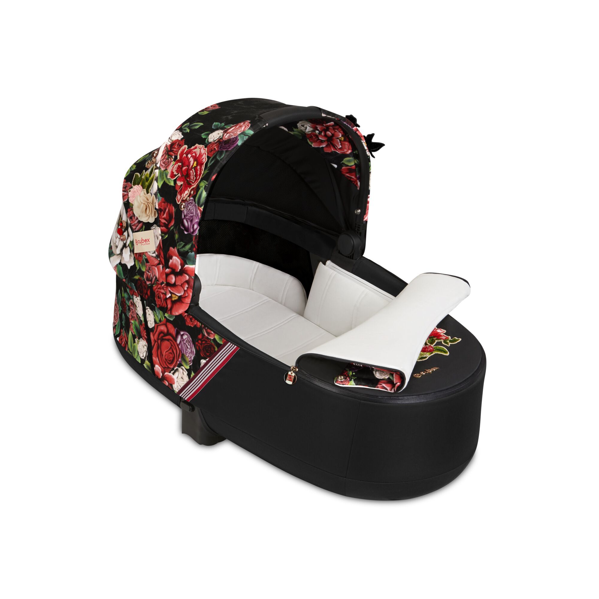 CYBEX Priam 3 Lux Carry Cot - Spring Blossom Dark in Spring Blossom Dark large-cybex-neu image number 2 Small